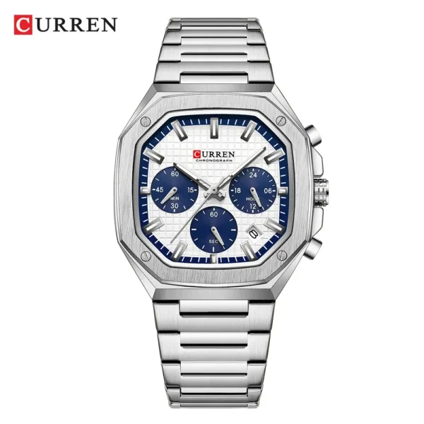 CURREN Men Watch Top Brand Luxury Sports Quartz Mens Watches Full Steel Waterproof Chronograph Wristwatch Men Relogio Masculino 2