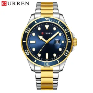 2021 CURREN New Green Water Ghost Series Brand High-end luxury Watches Automatic Watch Men All Steel Waterproof Quartz Watch 2