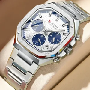 CURREN Men Watch Top Brand Luxury Sports Quartz Mens Watches Full Steel Waterproof Chronograph Wristwatch Men Relogio Masculino 1
