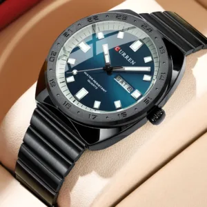 CURREN NEW Luxury Watch Business Waterproof Male Clock Luminous Date Stainless Steel Square Quartz Men Watch reloj hombre 1