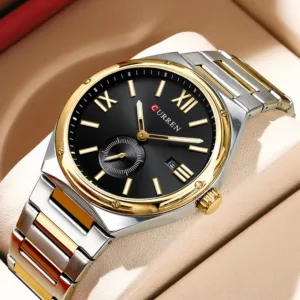 CURREN Luxury Watch Business Waterproof Male Clock Luminous Date Stainless Steel Square Quartz Men Watch reloj hombre 1