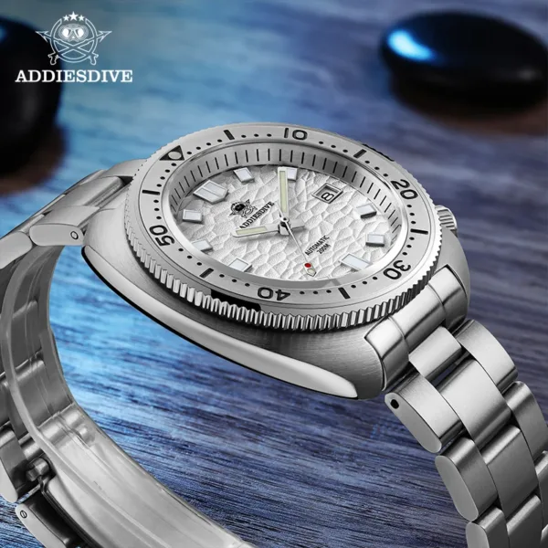 ADDIESDIVE Automatic Mechanical Watch Man Silver Premium Business Casual Waterproof Watch NH35A 316L Stainless Steel Men's Watch 3