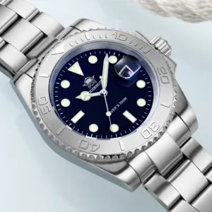 ADDIESIDVE Men's Stainless Steel Watch 200m Diver BGW9 Super Luminous Reloj Hombre European and American Business Quartz Watch 1