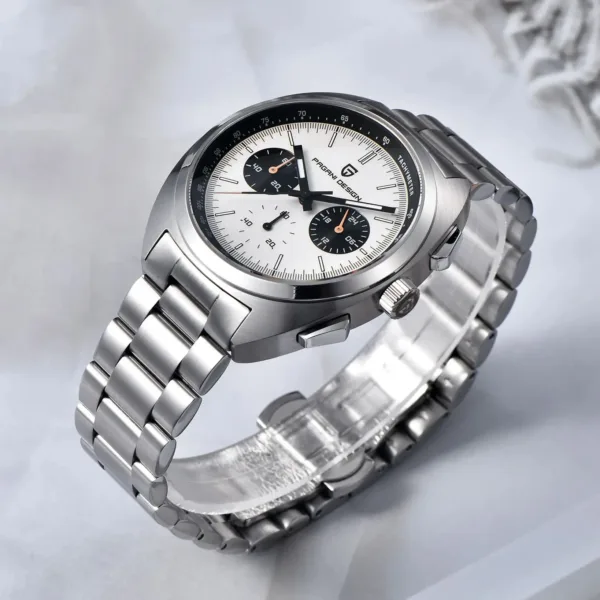 PAGANI DESIGN 2024 New Panda Dial Men Watches Luxury Quartz Watch For Men Japan VK63 Sport Chronograph Sapphire glass Wristwatch 3