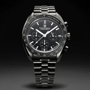 PAGANI DESIGN 2025 New Moon Men's Watches Luxury Quartz Watch For Men AR Sapphire Glass 100M Waterproof Wristwatch Chronograph 1
