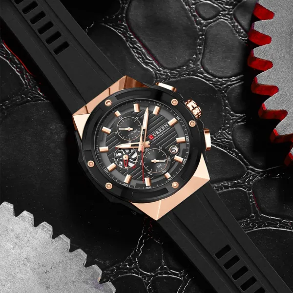 CURREN Top Brand Big Dial Chronograph Quartz Watch Men Sports Watches Military Male Wrist Watch Clock relogio masculino 5