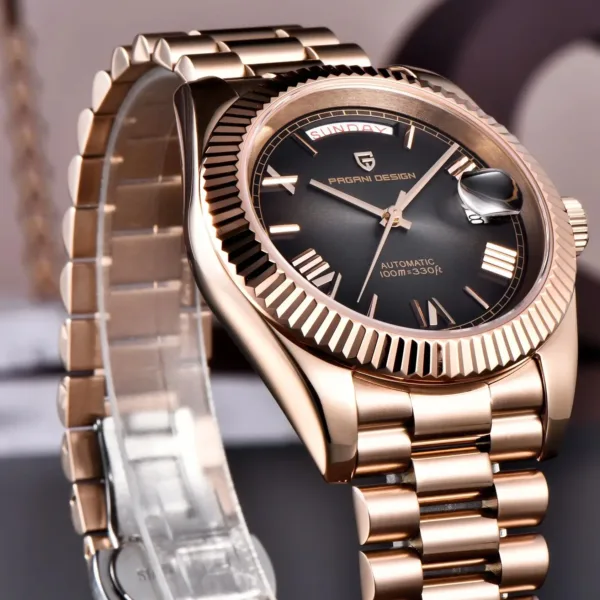 PAGANI DESIGN DD40 Luxury Rose Gold Automatic Watch Men Japan NH36A Mechanical Wristwatch Men Stainless steel Waterproof Watches 4