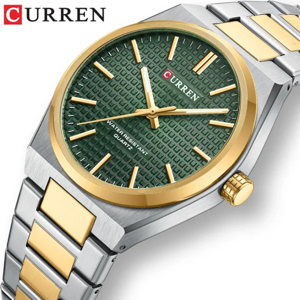 CURREN Luxury Mens Watch 30M Waterproof Stainless Steel Quartz Date Clock Casual Business Wristwatch Style Watch for Men 2