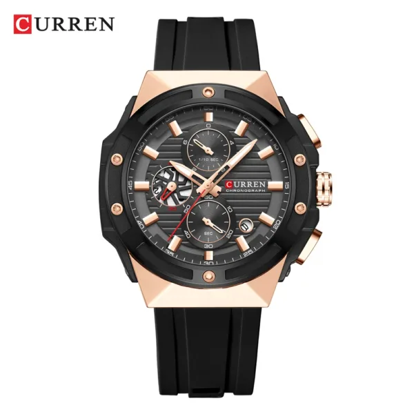 CURREN Top Brand Big Dial Chronograph Quartz Watch Men Sports Watches Military Male Wrist Watch Clock relogio masculino 2