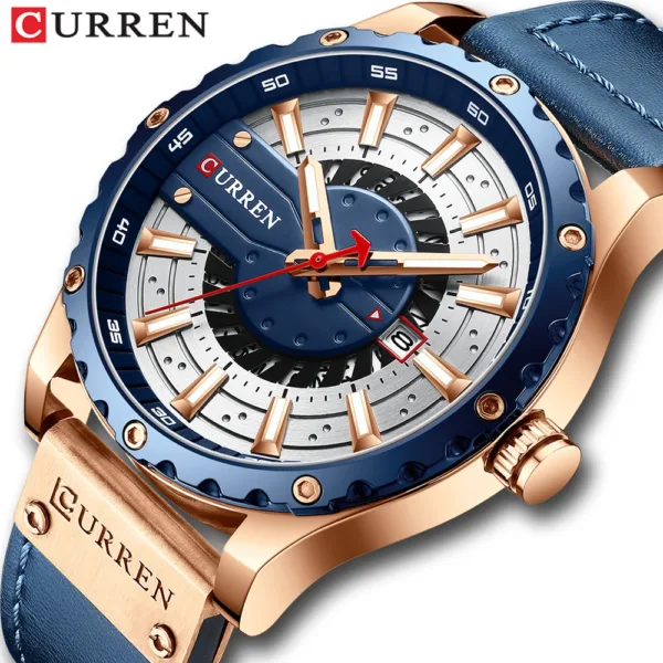 CURREN Fashion Mens Watches Waterproof Top Brand Luxury Calendar Male Watch men Leather Sport Military Wristwatch Dropship 1