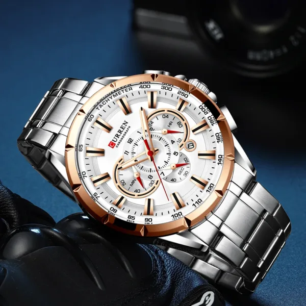 Relogio Masculino CURREN Business Men Watch Luxury Brand Stainless Steel Wrist Watch Chronograph Army Military Quartz Watches 4