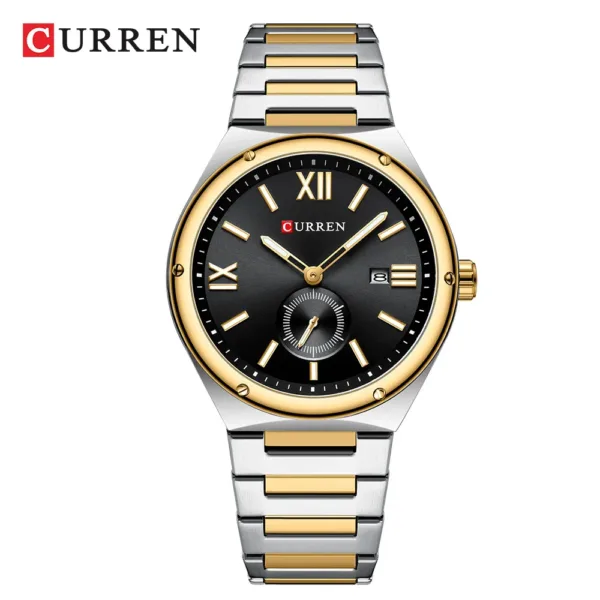 CURREN Luxury Watch Business Waterproof Male Clock Luminous Date Stainless Steel Square Quartz Men Watch reloj hombre 2