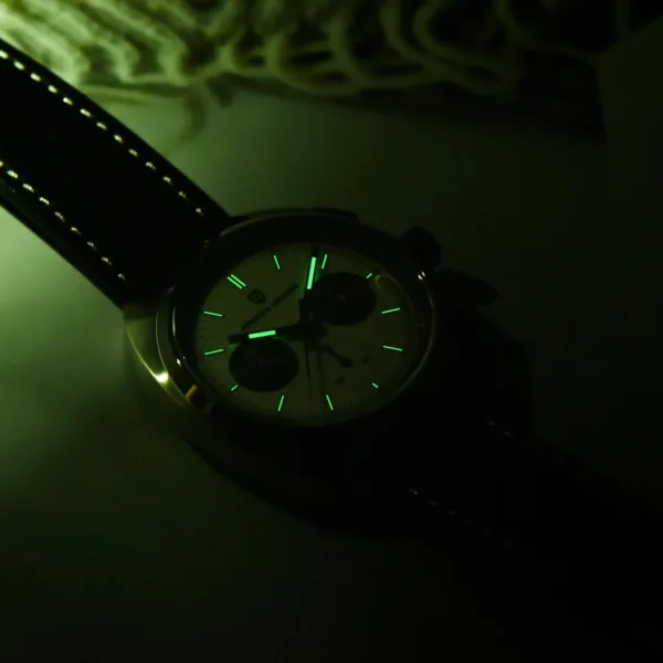 PAGANI DESIGN 2024 New Panda Dial Men Watches Luxury Quartz Watch For Men Japan VK63 Sport Chronograph Sapphire glass Wristwatch 5