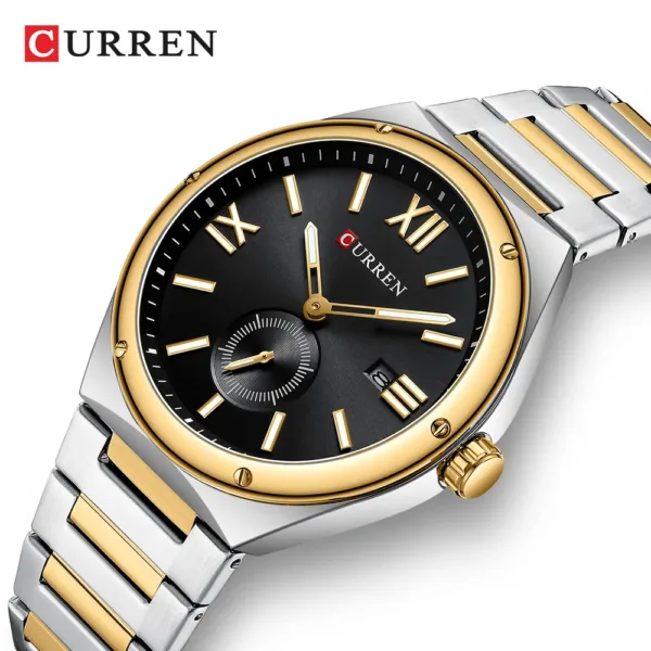 CURREN Luxury Watch Business Waterproof Male Clock Luminous Date Stainless Steel Square Quartz Men Watch reloj hombre 3