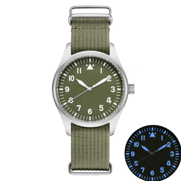40mm Beat Quartz vh31 Men Watches Sapphire Crystal Clock waterproof 5Bar 316L Stainless Steel vintage Pilot Men watch 2