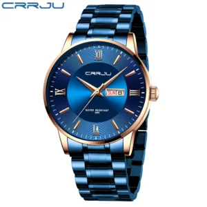 2021 CRRJU Top Brand Luxury Sport Watches Mens Quartz Wristwatch Fashion Watch Men 30ATM Waterproof Date Clock Relogio Masculino 2