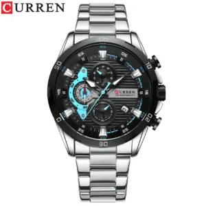 Curren Men’s Watches Top Brand Luxury Chronograph Quartz Men Watch Waterproof Sport Wrist Watch Men Stainless Steel Male Clock 2