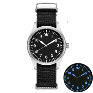 40mm Beat Quartz vh31 Men Watches Sapphire Crystal Clock waterproof 5Bar 316L Stainless Steel vintage Pilot Men watch 1