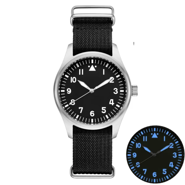 40mm Beat Quartz vh31 Men Watches Sapphire Crystal Clock waterproof 5Bar 316L Stainless Steel vintage Pilot Men watch 1