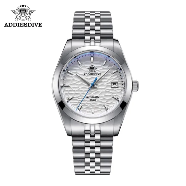 ADDIESDIVE Automatic Mechanical Watch Man European American Business Leisure Wristwatch Luxury Silver Luminous Waterproof Watch 2