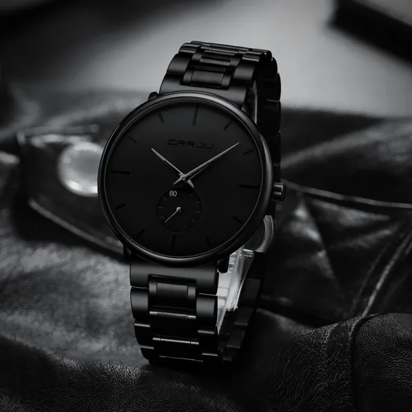 CRRJU Wristwatch For Men Military Sport Wrist Watch Gold Quartz Steel Waterproof Male Clock Watches Relogio Masculino 5