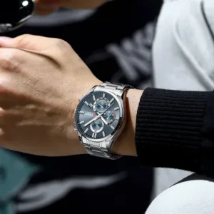 CURREN Men's Watches Top Brand Luxury Watch for Men Original Waterproof Stainless Steel Chronograph Moon Phase Date Rota Dial 3