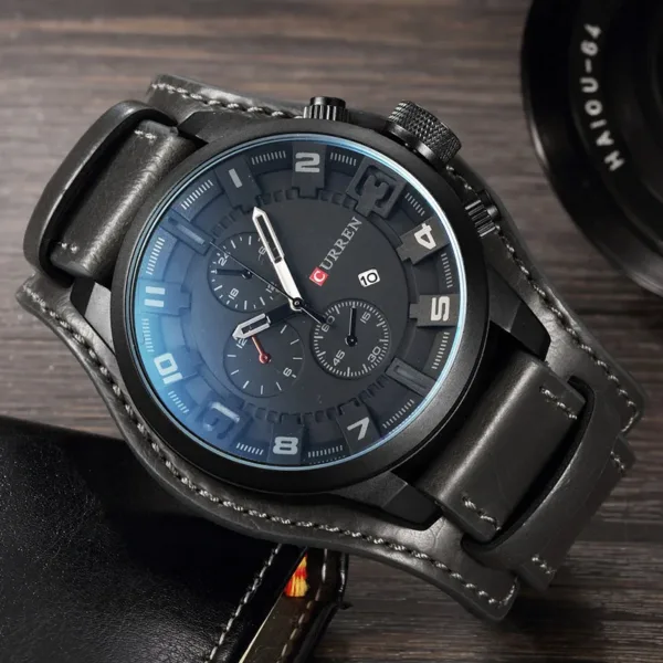 New Watches CURREN Luxury Brand Men Watch Leather Strap Fashion Quartz-Watch Casual Sports Wristwatch Date Clock Relojes 8225 4