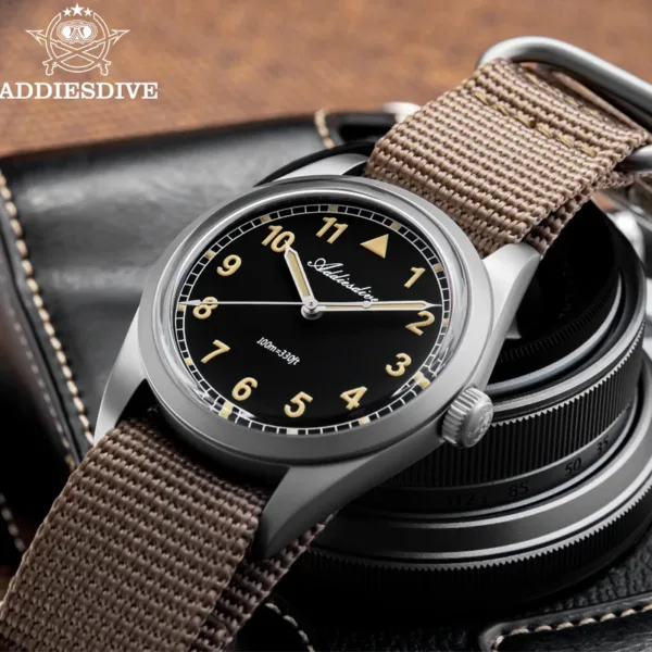 ADDIESDIVE 36mm Men’s Analog Quartz Watch – Bubble Mirror & 100m Waterproof 1