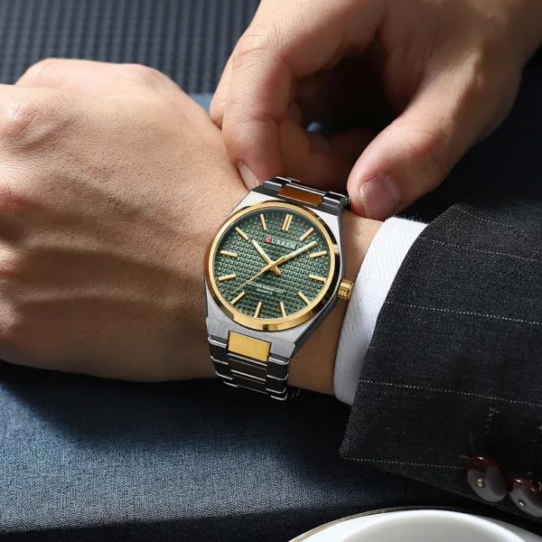 CURREN Luxury Mens Watch 30M Waterproof Stainless Steel Quartz Date Clock Casual Business Wristwatch Style Watch for Men 6