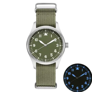 40mm Beat Quartz vh31 Men Watches Sapphire Crystal Clock waterproof 5Bar 316L Stainless Steel vintage Pilot Men watch 2