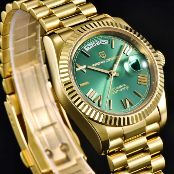 PAGANI DESIGN DD36 Gold Green V2 Men's Mechanical Watches Luxury Automatic Watch For Men 2024 New AR Sapphire glass Wrist watch 4