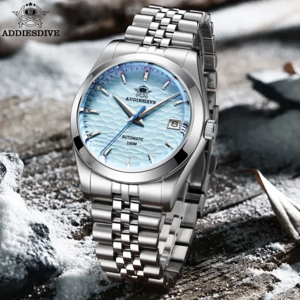 ADDIESDIVE 2024 luxury Couple Watches Sapphire crystal NH35A Movement steel Automatic Mechanical Wrist Watch for Men Women Gift 2