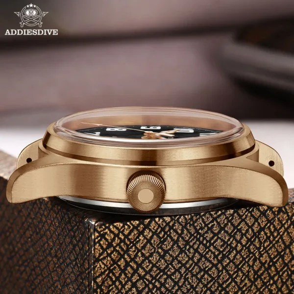 ADDIESDIVE 39mm Vintage Bronze Diver Watch – Automatic, 200 m Waterproof 3