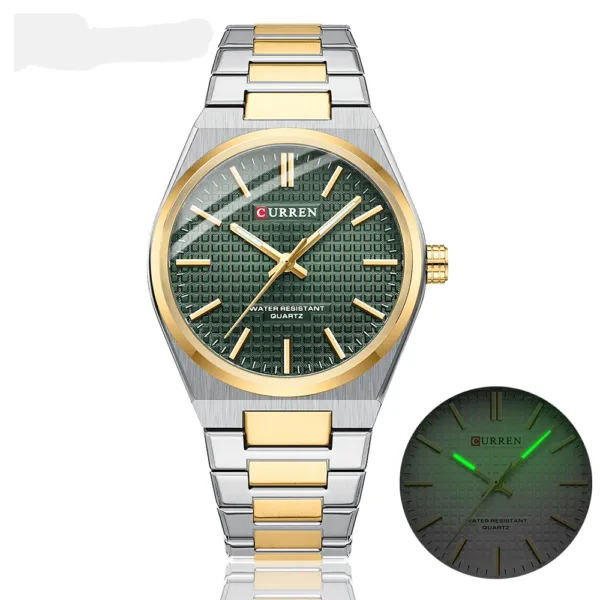 CURREN Luxury Mens Watch 30M Waterproof Stainless Steel Quartz Date Clock Casual Business Wristwatch Style Watch for Men 4
