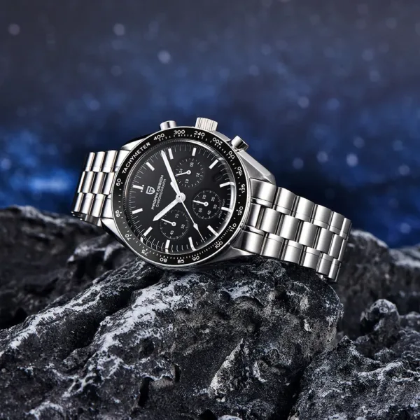 PAGANI DESIGN 2025 New Moon Men's Watches Luxury Quartz Watch For Men AR Sapphire Glass 100M Waterproof Wristwatch Chronograph 2