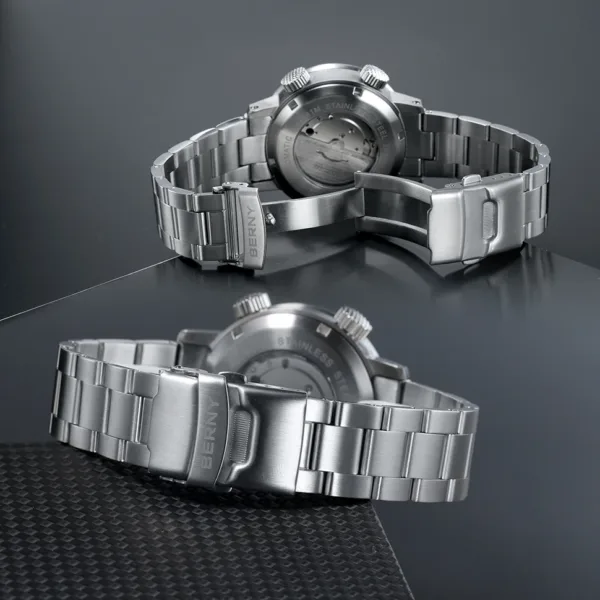 BERNY 20ATM Diver Mechanical Watch For Men Super Luminous Swim Watch Sport Miyota 8205 Sapphire Automatic Diving Men Wristwatch 6