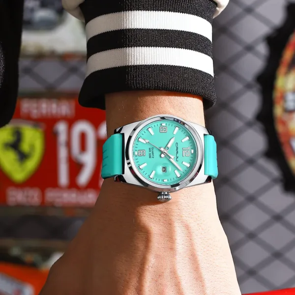 CRRJU Casual Quartz Wristwatch Fashion Waterproof Men's Watches Sport Silicone Strap Male Luminous Clock Relogio Masculino 6