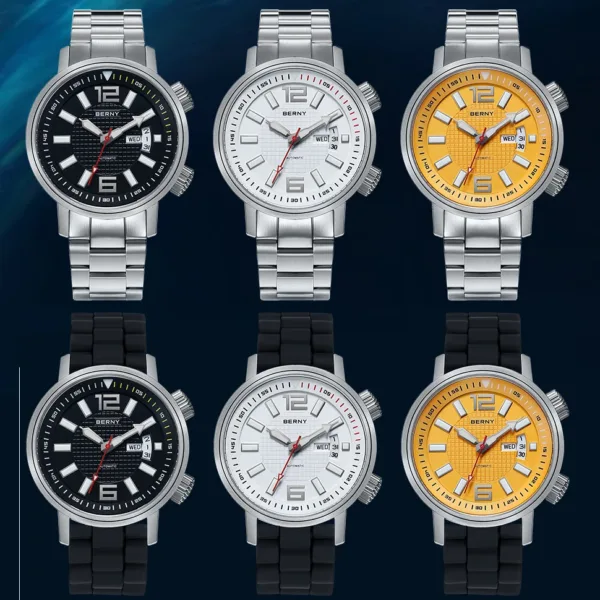 Miyota 8205 20ATM Diver Automatic Mechanical Watch Men Sport Luminous Sapphire Waterproof Wristwatch Swimming Self Winding Watch 5