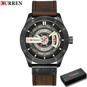 Luxury Watch Brand CURREN Men Military Sports Watches Men's Quartz Date Clock Man Casual Leather Wrist Watch Relogio Masculino 6