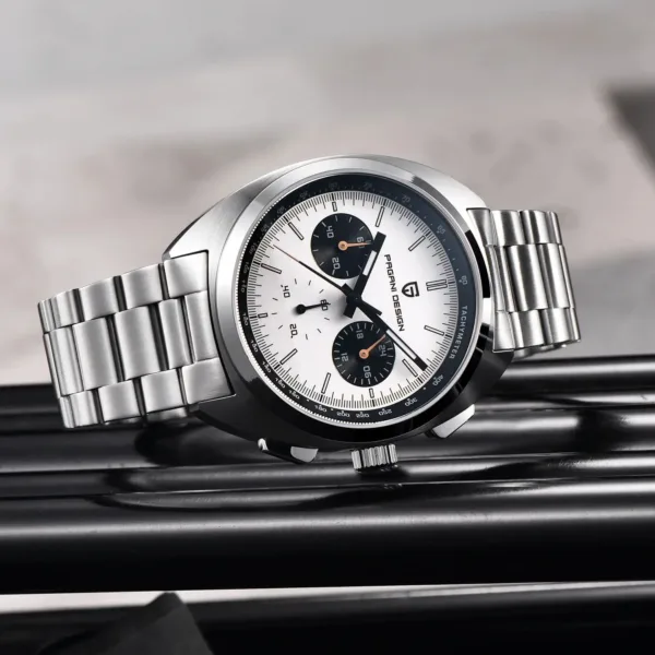 PAGANI DESIGN 2024 New Panda Dial Men Watches Luxury Quartz Watch For Men Japan VK63 Sport Chronograph Sapphire glass Wristwatch 2