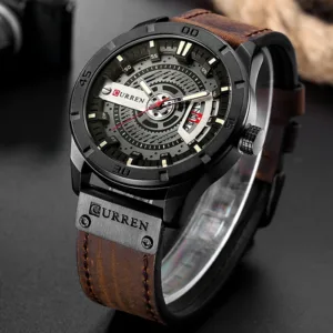 Luxury Watch Brand CURREN Men Military Sports Watches Men's Quartz Date Clock Man Casual Leather Wrist Watch Relogio Masculino 2