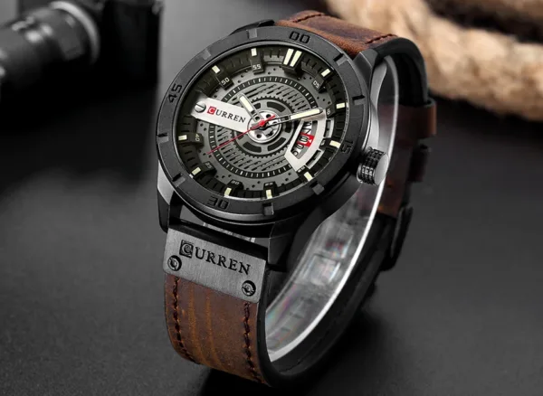 Luxury Watch Brand CURREN Men Military Sports Watches Men's Quartz Date Clock Man Casual Leather Wrist Watch Relogio Masculino 2