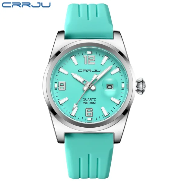 CRRJU Casual Quartz Wristwatch Fashion Waterproof Men's Watches Sport Silicone Strap Male Luminous Clock Relogio Masculino 3