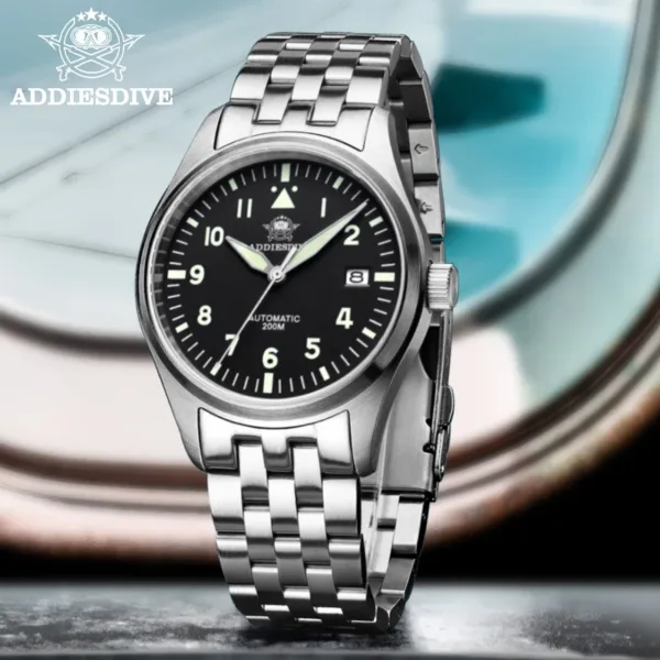 ADDIESDIVE Watches For Men Luxury Business Leisure Automatic Mechanical Men's Watch Fluorescent Waterproof NH35A 316L Stainless 2