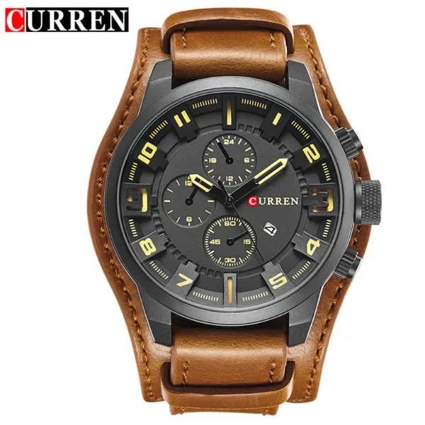 New Watches CURREN Luxury Brand Men Watch Leather Strap Fashion Quartz-Watch Casual Sports Wristwatch Date Clock Relojes 8225 6