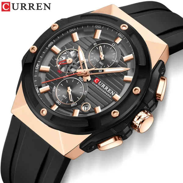 CURREN Top Brand Big Dial Chronograph Quartz Watch Men Sports Watches Military Male Wrist Watch Clock relogio masculino 3