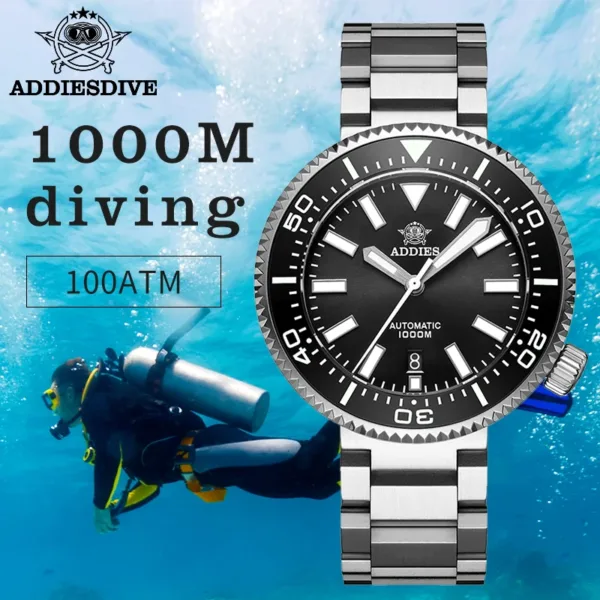 ADDIESDIVE 1000m Men’s Luxury Dive Watch | Automatic Mechanical Sapphire 1
