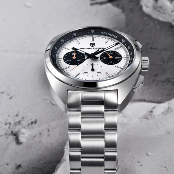 PAGANI DESIGN 2024 New Panda Dial Men Watches Luxury Quartz Watch For Men Japan VK63 Sport Chronograph Sapphire glass Wristwatch 4