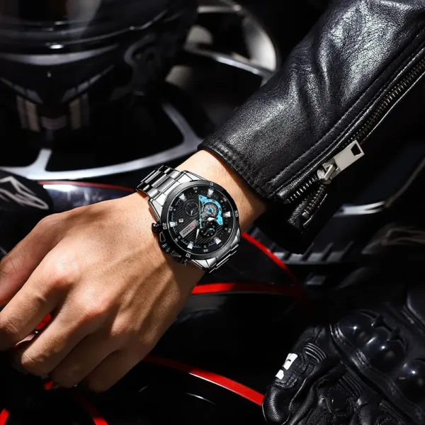 Curren Men’s Watches Top Brand Luxury Chronograph Quartz Men Watch Waterproof Sport Wrist Watch Men Stainless Steel Male Clock 6