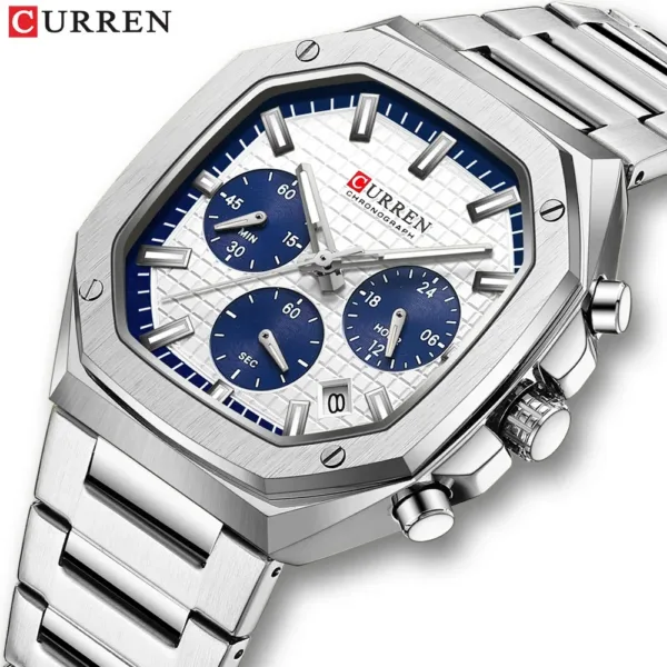 CURREN Men Watch Top Brand Luxury Sports Quartz Mens Watches Full Steel Waterproof Chronograph Wristwatch Men Relogio Masculino 3